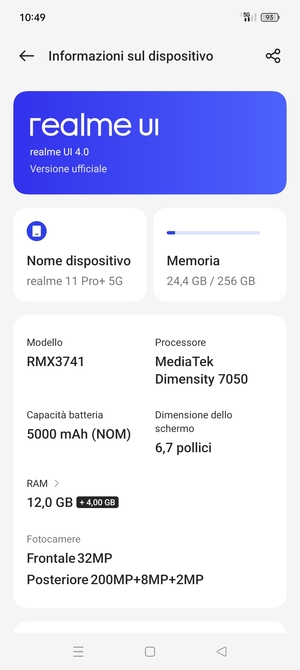 Seleziona realme UI