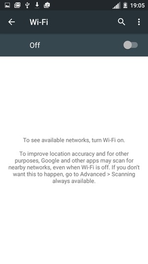 Turn on Wi-Fi