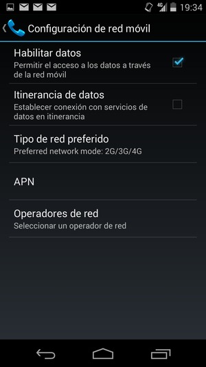 Para cambiar la red en caso de problemas de conectividad, seleccione Operadores de red