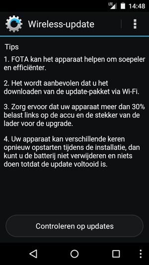 Selecteer Controleren op updates