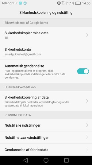 Vælg Sikkerhedskonto