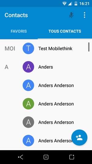 Sélectionnez le bouton du Menu