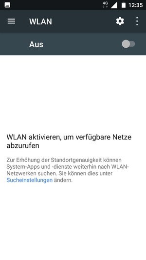 Schalten Sie WLAN ein