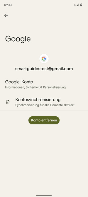 Wählen Sie Kontosynchronisierung