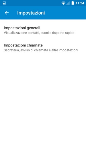 Seleziona Impostazioni chiamate