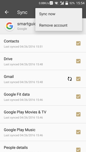 Select Sync now