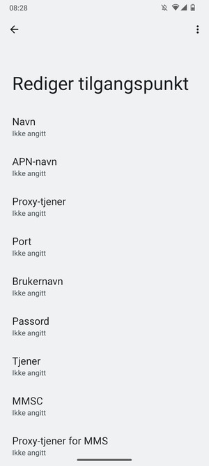Skriv inn internett-informasjon