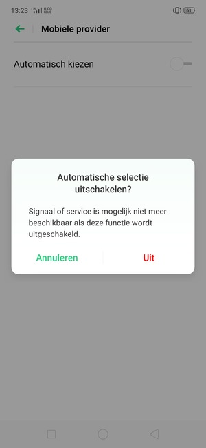 Selecteer Uit