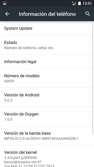 Seleccione System Update