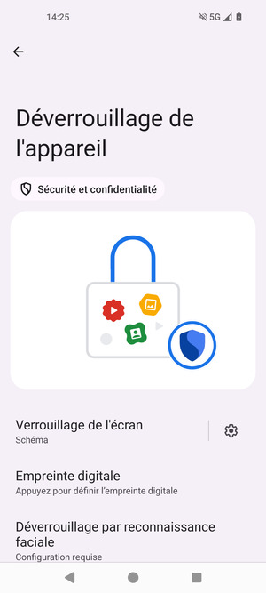 Votre téléphone est maintenant sécurisé par un écran de verrouillage