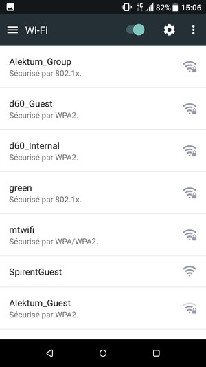 Sélectionnez le réseau sans fil auquel vous souhaitez vous connecter