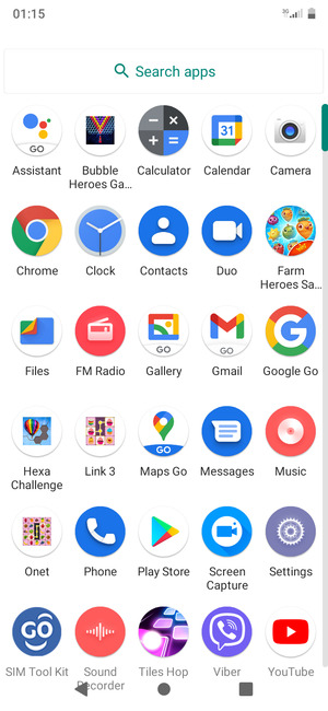 Scroll to and select Settings