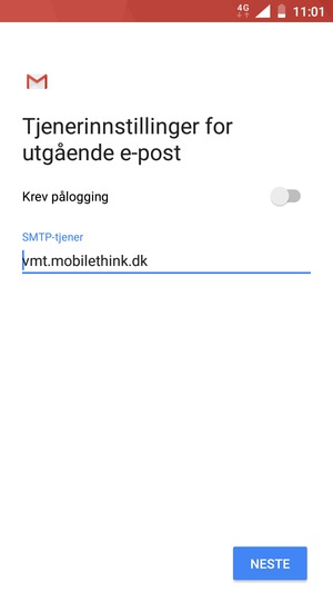 Slå av Krev pålogging og velg NESTE