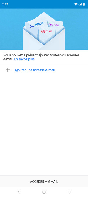 Sélectionnez Ajouter une adresse e-mail