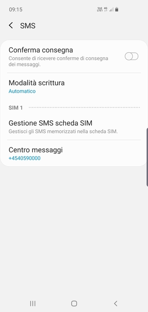 Seleziona Centro messaggi