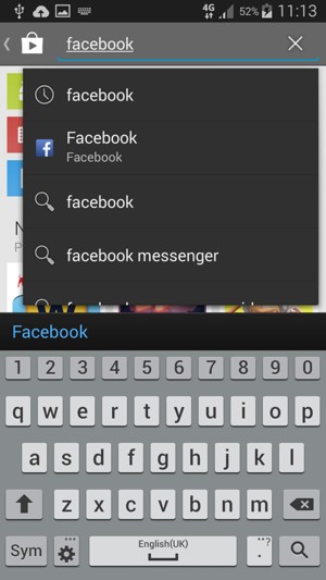 Enter the app name and select Search