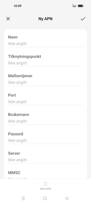 Skriv inn internett-informasjon