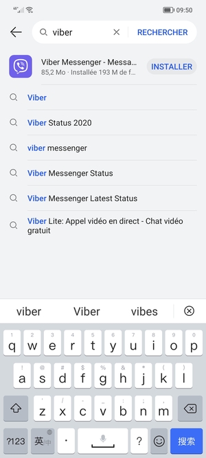 Saisissez le nom de l'appli et sélectionnez RECHERCHER