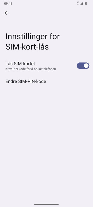 Velg  Endre SIM-PIN-kode