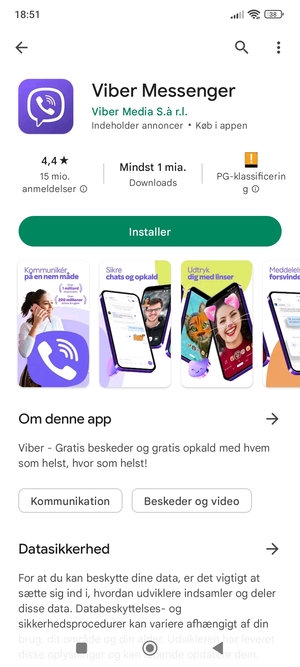 Vælg Installer