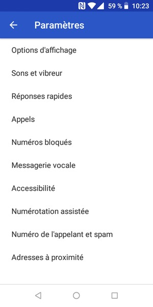 Sélectionnez Messagerie
vocale