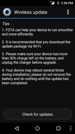 Select Check for updates