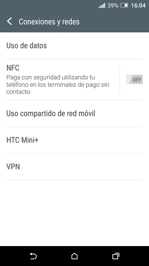 Seleccione Uso compartido de red móvil