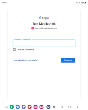 Introduzca su contraseña de Gmail y seleccione Siguiente