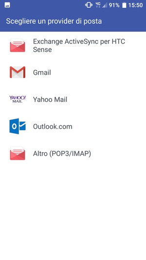 Seleziona Outlook.com 