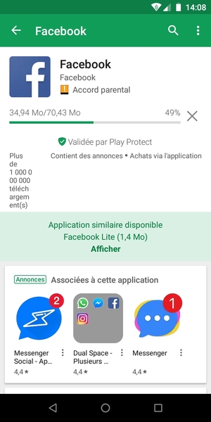 Veuillez attendre la fin de la procédure d'installation