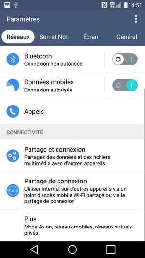 Sélectionnez Général