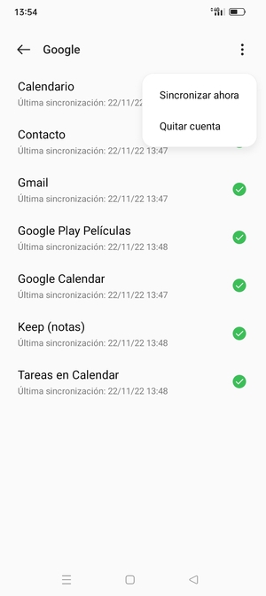 Seleccione Sincronizar ahora