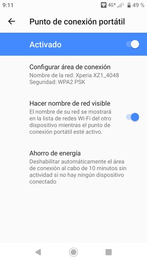 El teléfono ha sido configurado para su uso como módem