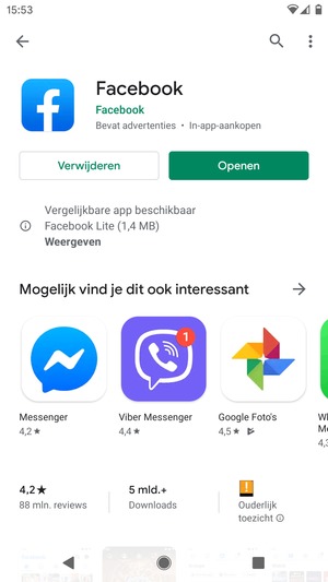 Selecteer Openen