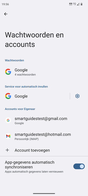 Selecteer uw Google-account