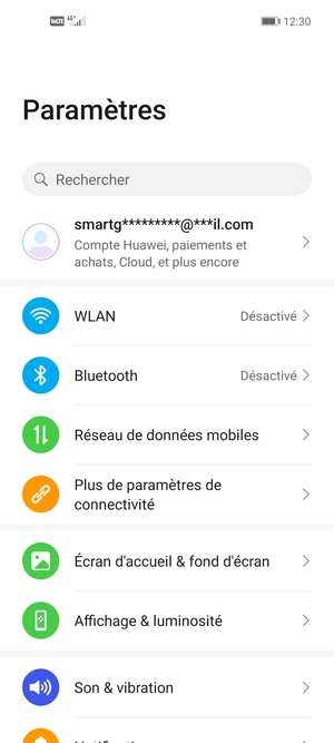 Sélectionnez WLAN