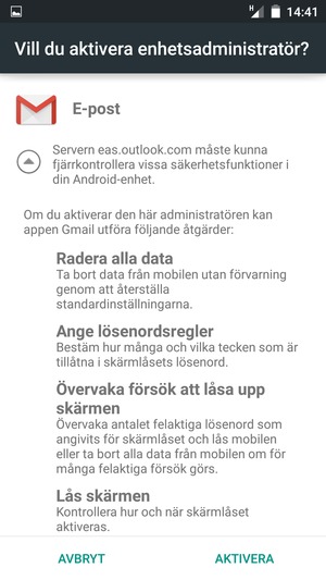 Välj AKTIVERA