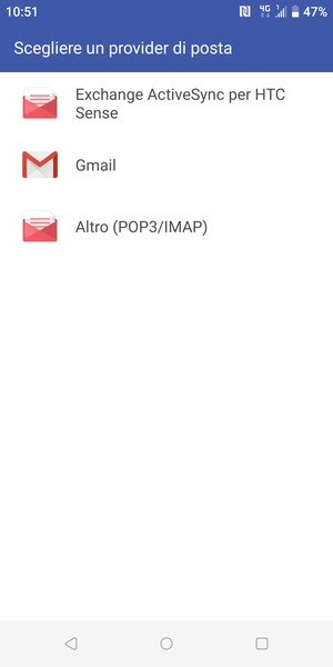 Seleziona Altro (POP3/IMAP)
