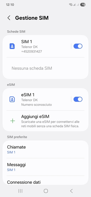 La tua eSIM è ora attivata