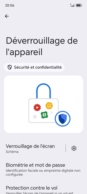 Votre téléphone est maintenant sécurisé par un écran de verrouillage