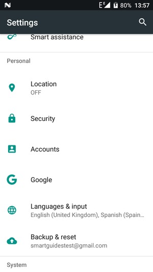 Scroll to and select Accounts