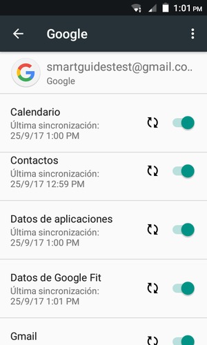 Su información será sincronizada