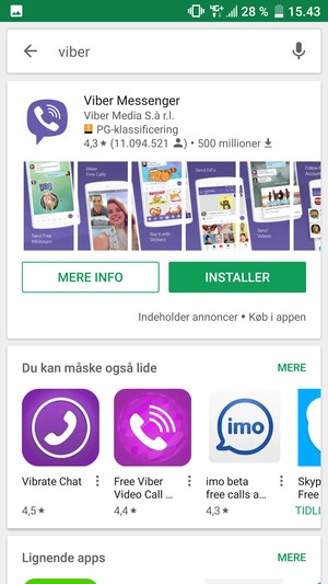 Vælg appen