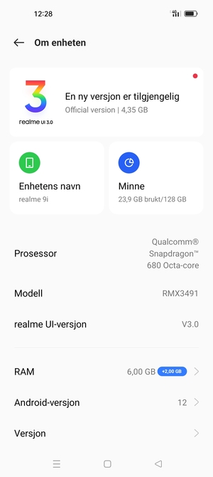 Velg realme UI