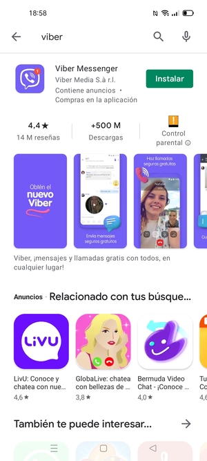 Seleccione la aplicación