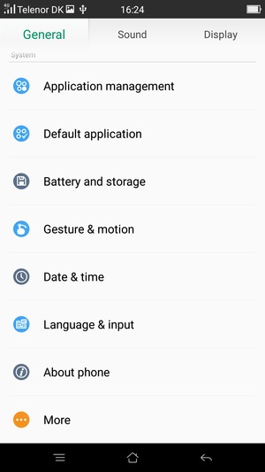 Scroll to and select About phone
