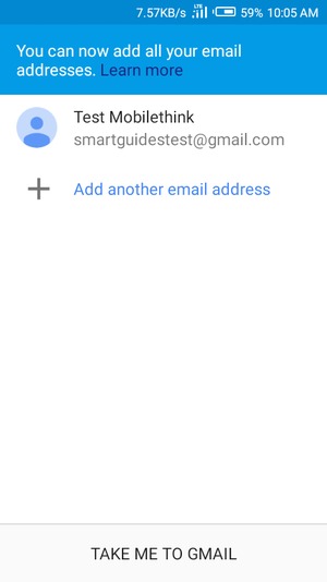 Select TAKE ME TO GMAIL