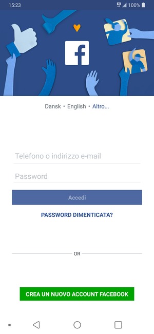 L'app è pronta per l'uso