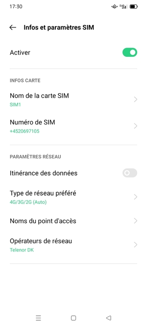 Sélectionnez Noms du point d'accès