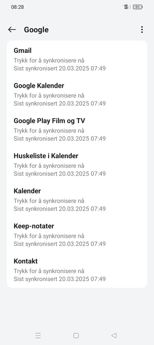 Velg menyknappen